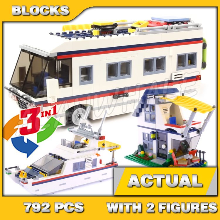 Model Kit Yacht - 792pcs 3in1 Kreatif Liburan Santai Camper